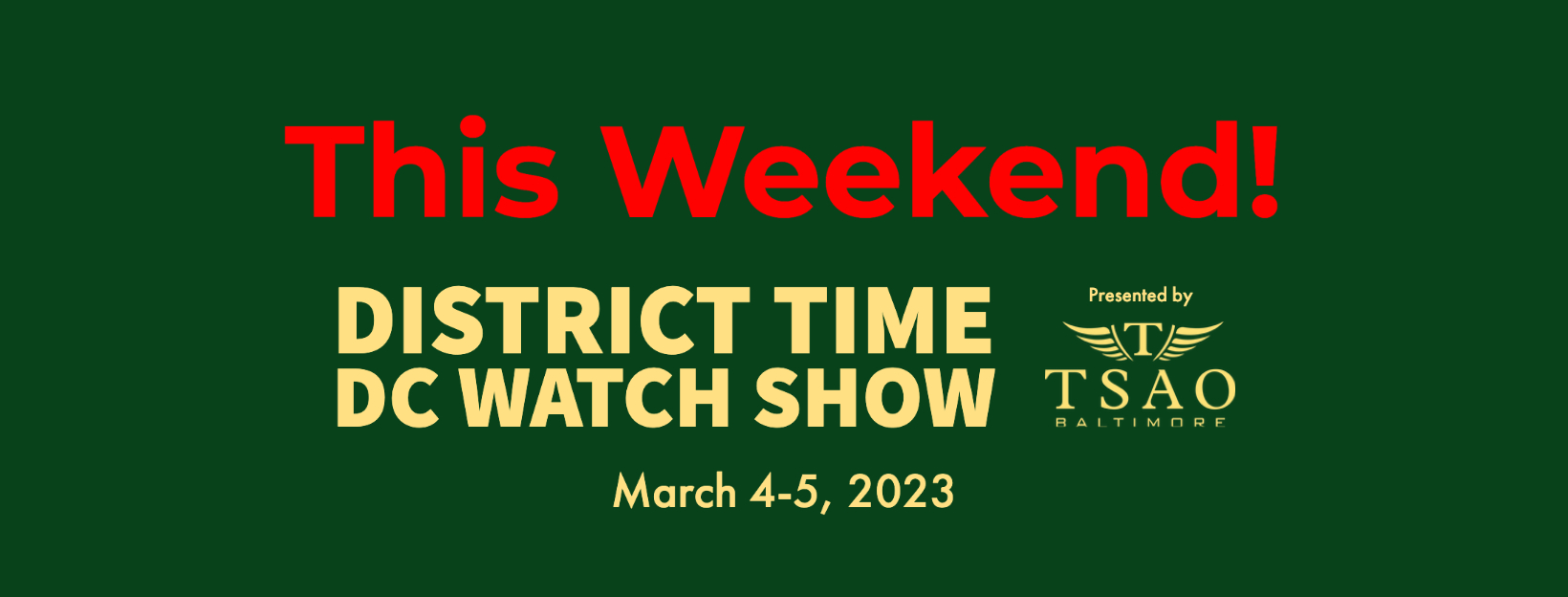 District Time 2023 - This Weekend!